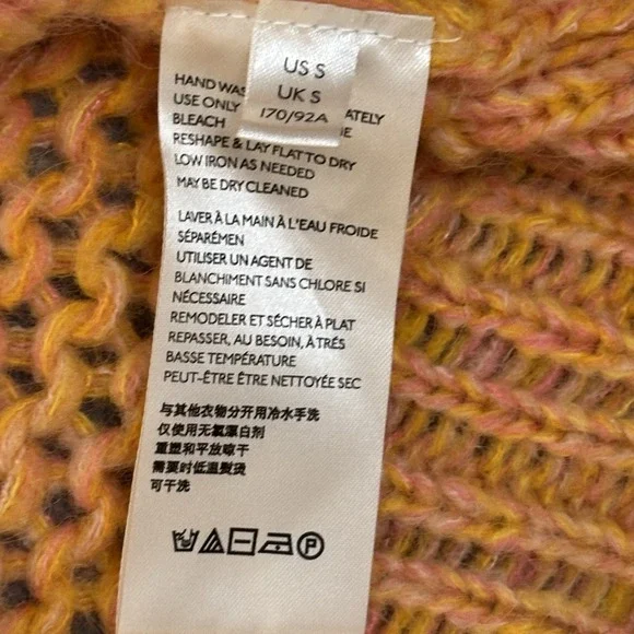 Free People Sugar‎ Candy Combo Hometown Cardigan Sweater Sz Small Oversized - Picture 7 of 9